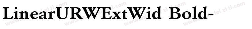 LinearURWExtWid Bold字体转换
